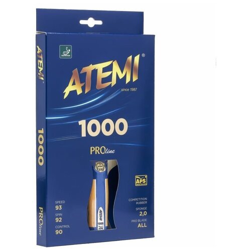 Накладка для настольного тенниса ATEMI PRO 1000 AN, губка 2 мм