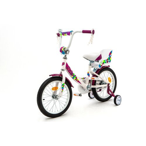 Велосипед детский двухколесный 16' Stels ECHO V020 Белый/фиолетовый для детей от 4 до 6 лет на рост 100-125см (требует финальной сборки)
