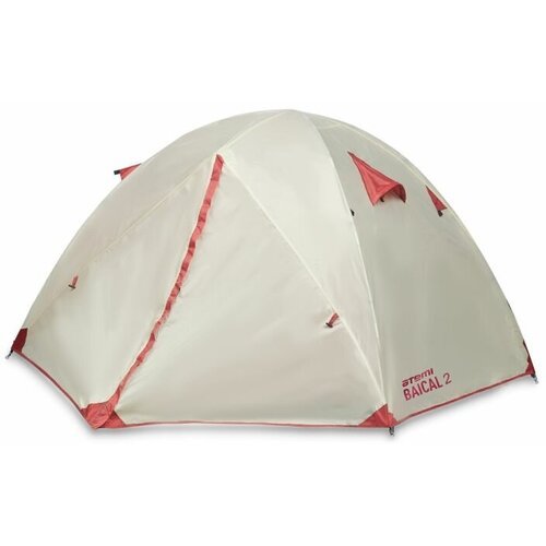 Палатка кемпинговая двухместная ATEMI BAIKAL 2B, серый/красный
