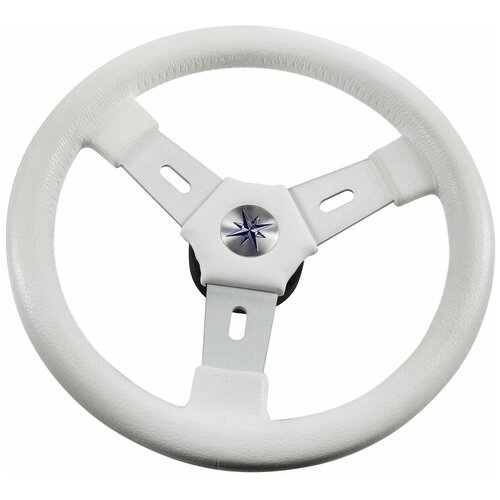 Рулевое колесо ELBA обод белый, спицы серебрянные д.320 мм VN70311-08