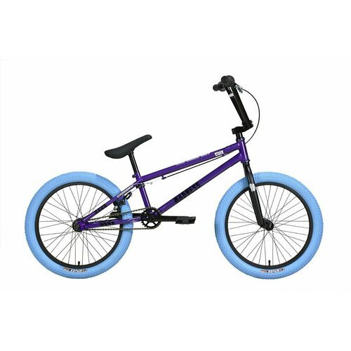 Велосипед Stark Madness BMX 4 (2024) 9' серо-фиолетовый/черный/синий