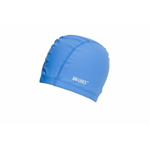 Шапочка для плавания текстильная покрытая ПУ, синяя, SF 0367