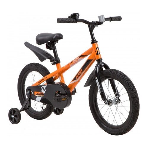 Велосипед NOVATRACK 16' JUSTER оранжевый, тормоз нож, пласт крылья, полная защ. цепи