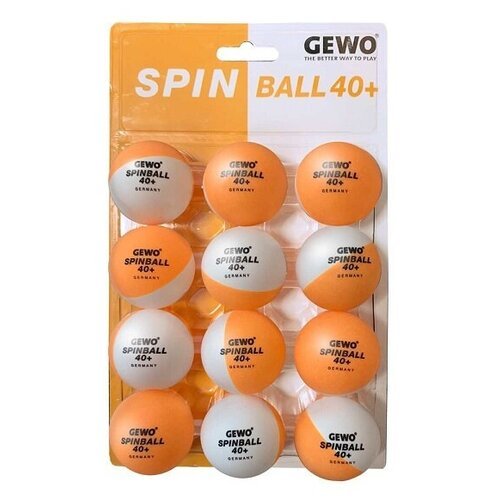 Мячи для настольного тенниса Gewo Spinball 40+ Plastic x12 Мulticolor