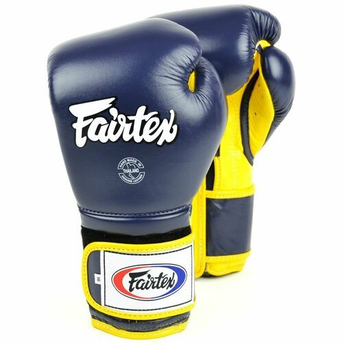 Боксерские перчатки Fairtex BGV9 blue navy yellow 16oz