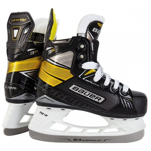 Хоккейные коньки для мальчиков Bauer Supreme 3S Yth, р.12.0 D, черный/желтый