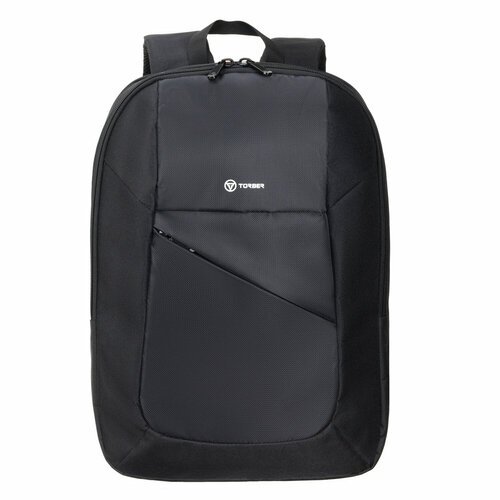 Деловой рюкзак TORBER VECTOR TB10280-1 с отделением для ноутбука 15,6', черный, нейлон, 29x8x43 см, 10 л