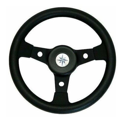 Рулевое колесо DELFINO обод и спицы черные д. 310 мм, # 00072679