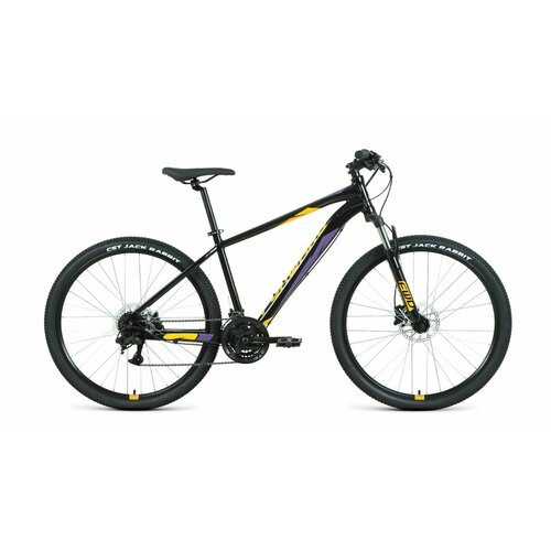 Велосипед FORWARD APACHE 3.2 HD 27,5' (2022) (Велосипед FORWARD APACHE 27,5 3.2 HD (27,5' 24 ск. рост. 21') 2022, черный/оранжевый, RBK22FW27381)