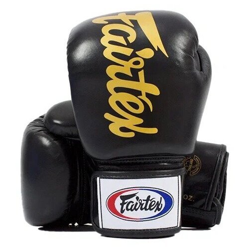 BGV19 Перчатки бокс, Кожа, Цвет: Черный - Fairtex - Черный - 16 oz