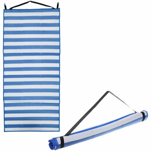 Коврик для пляжа и пикника Полоска 170*75 см, синий