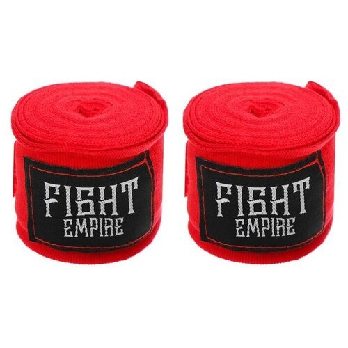 FIGHT EMPIRE Бинты боксёрские эластичные FIGHT EMPIRE 3 м, цвет красный