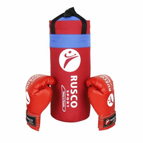 Набор боксерский для начинающих детский (перчатки + груша) RUSCO SPORT, красный, 6OZ