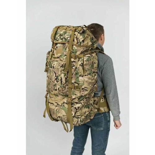 Походный туристический рюкзак Шторм/баул армейский тактический с дождевиком и карскасом 120 литров