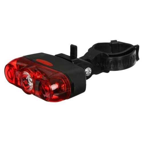 SUI Фонарь велосипедный задний JY-595, 3 красных светодиода