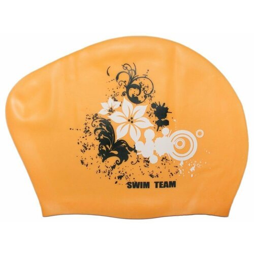 Шапочка для плавания для длинных волос цветы: KW-F