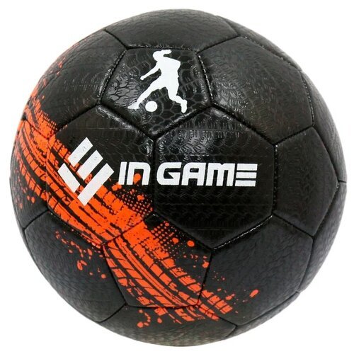 Мяч футбольный INGАME UNDERGROUND, размер 5, черный/оранжевый