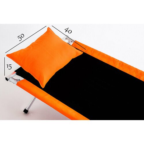 Подголовник-подушка '6 углов' 50х40х15 см оранжевая, для раскладушки, кресла, туристической кровати, стула, шезлонга