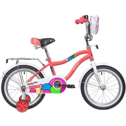 Детский велосипед Novatrack 16' Candy коралловый 165Candy. CRL23