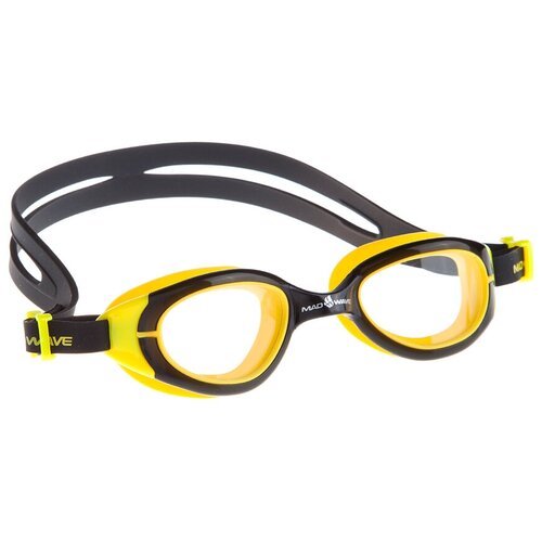 Очки для плавания MAD WAVE, юниорские UV BLOKER Junior, Black/Yellow M0413 03 0 06W