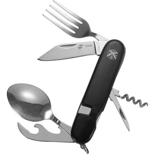 Нож перочинный Stinger, 111,3 мм, 8 функций, рукоять АБС-пластик, черный, в картонной коробке FK-A106P-2