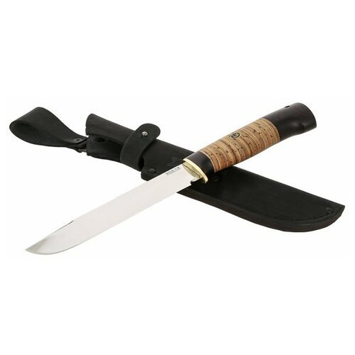 Нож Боец (сталь 95Х18, рукоять черный граб, береста)