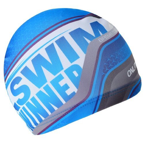 Шапочка для плавания ONLITOP 3242945, синий/серый