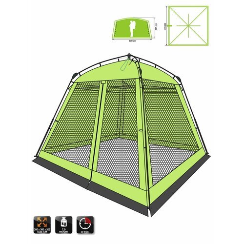 Палатка-шатер Norfin TORINO NF, полуавтоматическая (NF-10803)