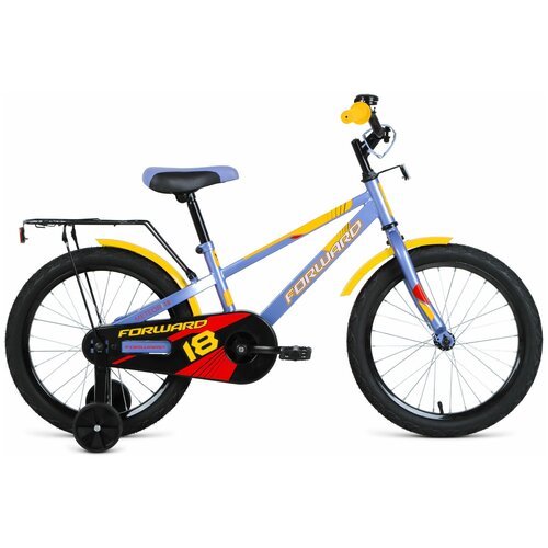 Велосипед 18 FORWARD METEOR 2022 серый/желтый