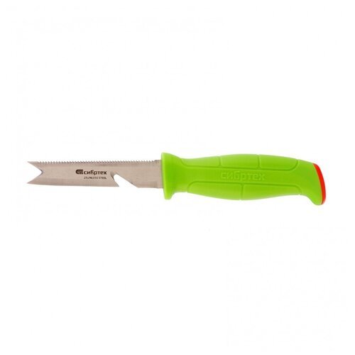 Нож фиксированный Сибртех Поплавок 79017 с чехлом зеленый