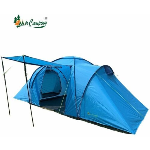Палатка туристическая 4 местная, с тамбуром , с полом, двухслойная , летняя, для рыбалки, шатер Mircamping1910-4