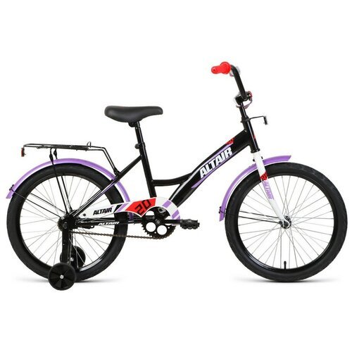 Детский велосипед Altair Kids 20, год 2022, цвет Черный-Белый