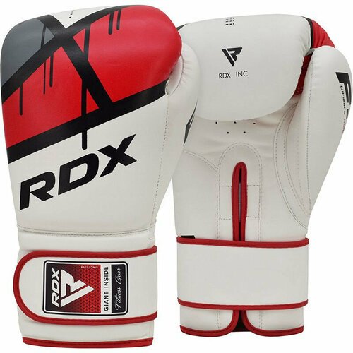 Боксерские перчатки RDX F7 12oz белый/красный