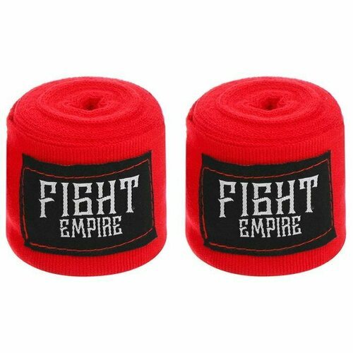 FIGHT EMPIRE Бинты боксёрские эластичные FIGHT EMPIRE 4 м, цвет красный