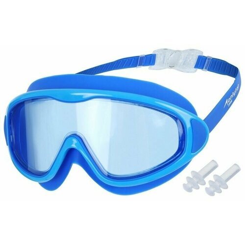 Очки-полумаска для плавания (бассейна) с берушами, детские, UV защита