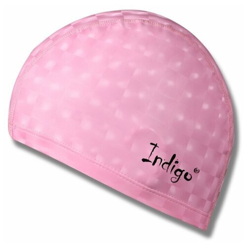 Шапочка для плавания ткань прорезиненная с эффектом 3D INDIGO IN047 Розовый