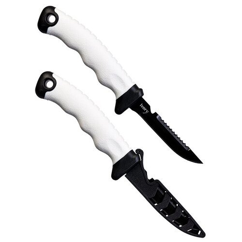 Нож фиксированный AKARA Ivory KAI-26 белый/черный