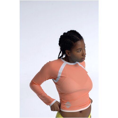 Гидромайка для плавания Dallas Activewear (Лайкра с длинным рукавом, удлиненная, размер One size 40-44, оранжевый)