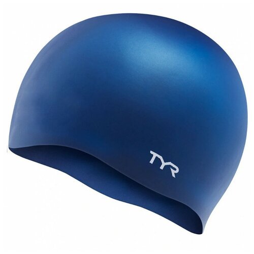 Шапочка для плавания TYR Wrinkle Free Silicone Cap LCS-401, синий, силикон