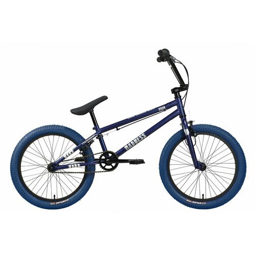 Велосипед Stark Madness BMX 1 (2024) 9' темно-синий матовый/серебристый/синий, красный