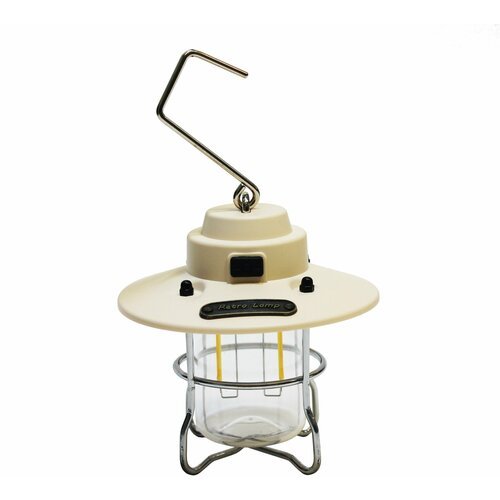 Красивый кемпинговый фонарь выполненный в старинном винтажном стиле Retro Lamp HYD-Y03 Beige