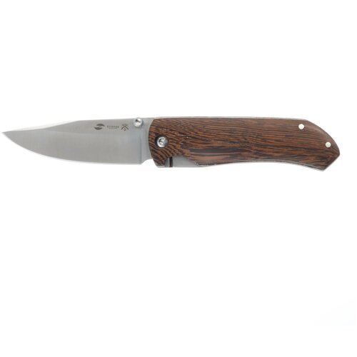 Нож складной STINGER, клинок 77 мм, рукоять из древесины венге коричневого цвета, в нейлоновом чехле FB634