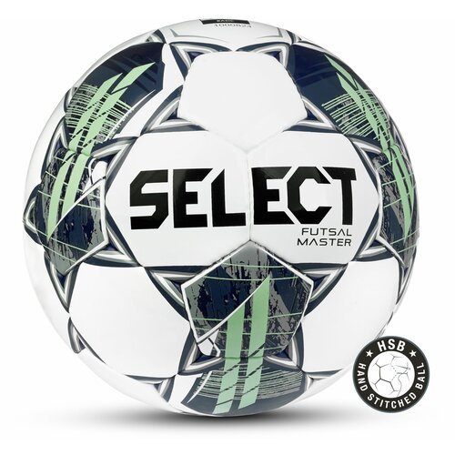 Мяч футзальный 'SELECT Futsal Master SHINY V22', р.4, арт.1043460004, Basic, бел-син-зел