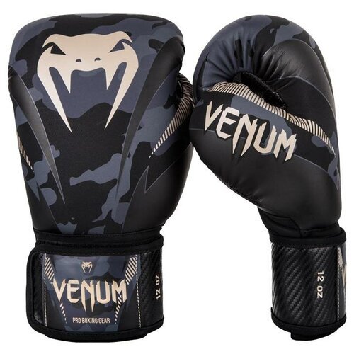 Боксерские перчатки Venum Impact камуф/беж. - Venum - Черный - 16 oz