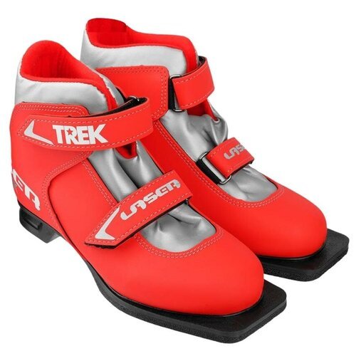 Ботинки лыжные 75мм TREK Laser3 красные/логотип серебристый размер RU36 EU37 CM23