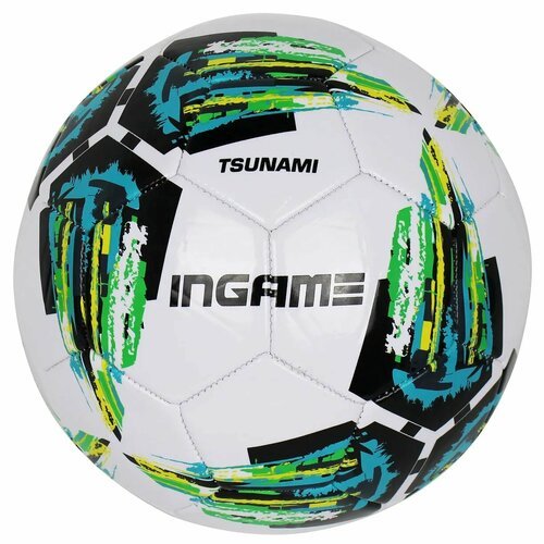 Мяч футбольный INGAME TSUNAMI, №5, (зеленый) IFB-131