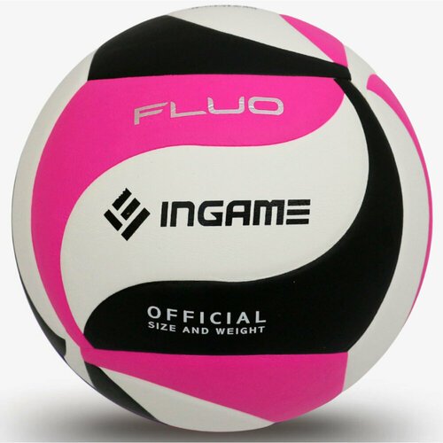 Мяч волейбольный INGAME FLUO черно-бело-розовый