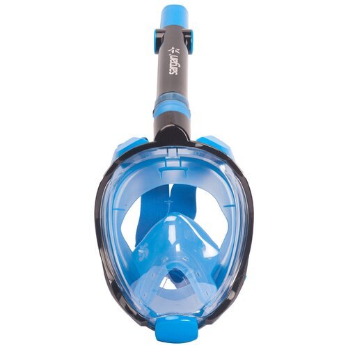 Полнолицевая маска для плавания (снорклинга) SARGAN Галактика Премиум цвет черный/синий детская