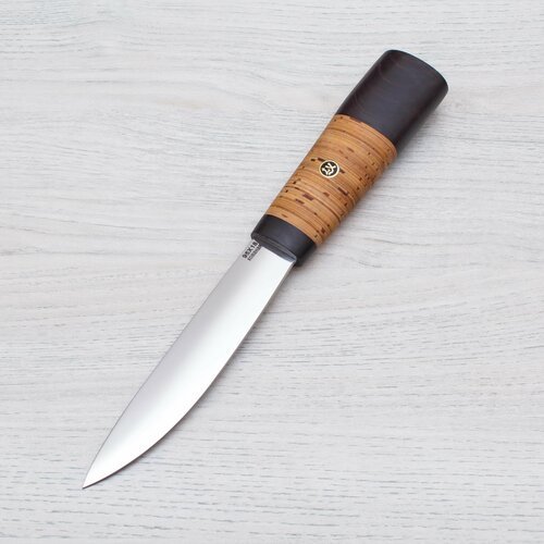 Нож туристический Якутский 95Х18 (кованая сталь) Полированный Береста-Черный граб Ножи Lemax (Лемакс)