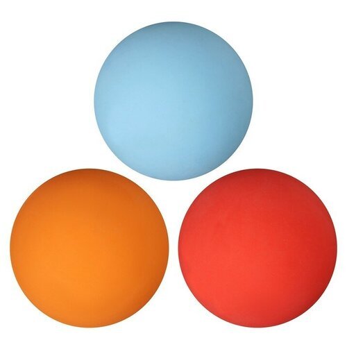 Набор мячей для большого тенниса ONLYTOP, 3 шт, цвета микс (комплект из 3 шт)
